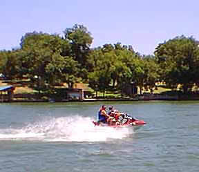 A jetski on Lake LBJ